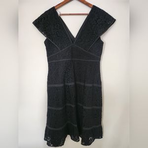 Lace fit & flare dress